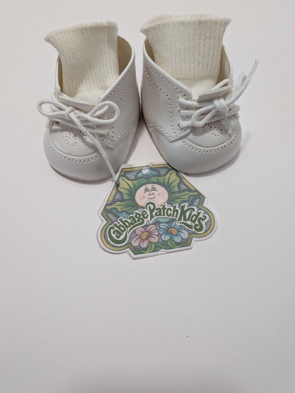 Vintage Cabbage Patch Kids Doll White Lace Up Shoes KT & Socks CPK